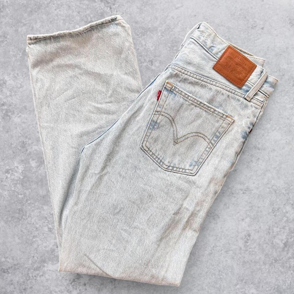Levi's Ribcage Straight Ankle High Rise Light Wash Blue Jeans - 27x29